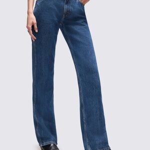 Re/Done Women's Straight Leg Jeans in Deep Blue